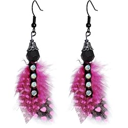 Handcrafted Seductive Pink Polka Dot Earrings