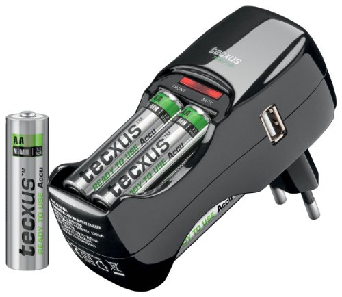 Tecxus Steckerladeger&auml;t mit USB-Anschluss f&uuml;r NiMH, NiCD inkl. 4x AA Preisvergleich