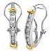 10K Yellow and White Gold 0.48 Carat Diamond Earrings