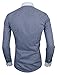 TAM WARE Mens Classic Vertical Striped Fake Pocket Longsleeve Shirt TWCMS01-BLACK-US L