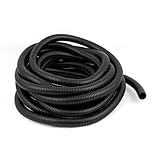 uxcell コルゲートチューブ ケーブルパイプ　ジャバラホース　ブラック　PVC　8M