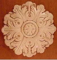 EMBOSSED WOOD APPLIQUE / ONLAY # 609 5 1/8 DIA