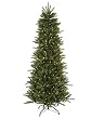 4.5' Pre-Lit Slim Vermont Fir Instant Shape Artificial Christmas Tree - Clear