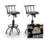 2 24"-29" New Orleans Saints Seat Black Adjustable Specialty / Custom Barst ....
