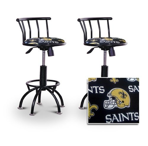 2 24"-29" New Orleans Saints Seat Black Adjustable Specialty / Custom Barstools Set at Amazon.com