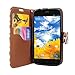 Cellularvilla Wallet Case for BLU Life Play L100A Brown Leopard Pu Leather Wallet Card Flip Open Pocket Case Cover Pouch