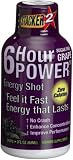 Stacker 6 Hour Power Energy Shot, Grape, 2-Ounce Bottles (Pack of 12)