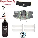 Paintball Spyder Camo 4+1 Tubes Coiled Remote 20oz Tank- with NECK PROTECTOR!