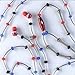 WCI Jewel Phones - Fashionable Jewelry Necklace With Quality Stereo Earphones And Microphone - Connect To iPod, iPhone, Droid, Blackberry, MP3 Player And All 3.5mm Audio Devices - Metal Tubes With Red And Blue Gems