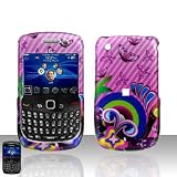 PINK BUTTERFLY WITH COLOR STAR SNAP ON HARD SKIN SHELL PROTECTOR COVER CASE FOR BLACKBERRY CURVE 8520 8530 + BELT CLIP