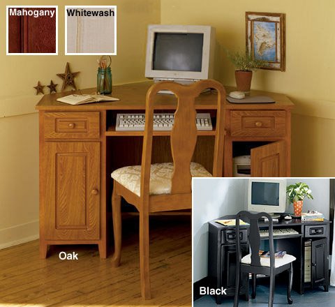 Black Corner Desk