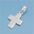 Sterling Silver Pendant - Cross - Polished - 19mm Pendant Height