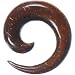 1/2" Coconut Wood Spiral Taper Plug