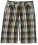 Levi's Boys 8-20 Flat Front Short,Brown Plaid W/Pop,14