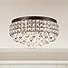 Jolie Iron Shade Crystal Flush Mount Chandelier