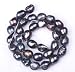 15 8mm-11mm Loose Black Color Baroque Nugget Shape Cultured Freshwater Pearl Beads