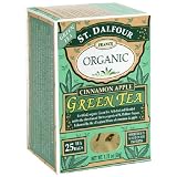 Review St. Dalfour  / St. Dalfour Organic Green Tea, Cinnamon Apple, Tea Bags, 25-Count Boxes (Pack of 12)