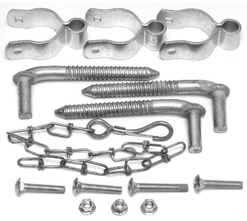 Behlen Country 40900208 Gate Hardware Package, Three 5/8Inch by 6-Inch Screw Hooks and Three 1-5/8-Inch Hinges