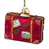 Kurt Adler 3-1/2-Inch Noble Gems Glass "Bon Voyage" Suitcase Ornament