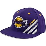 NBA adidas Los Angeles Lakers Purple 210 Flat Bill Fitted Hat (Large/X-Large)
