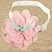 DANMY Baby Girl Super Stretchy Headband Big Lace Petals Flower Baby Hair Band Newborn Hair Accessories(4PCS)