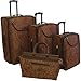 American Flyer Paisely Gold 4 Piece Luggage Set