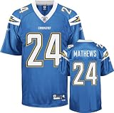 Reebok San Diego Chargers Ryan Mathews Premier Alternate Jersey (X-Large)