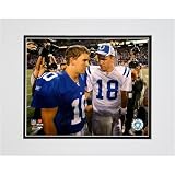 Photo File Indianapolis Colts Peyton Manning and New York Giants Eli Manning Matted Photo