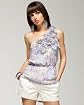 Silk One Shoulder Printed Top Product Image