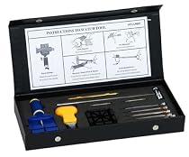 Professional 2-Pin Watch Band Adjust Size Link Pin Removing Repair Tool Kit in Black Box with 1 Extra Pins