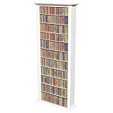 Bookcase Media Tower - Tall Single (White) (76H x 28W x 9.5D)