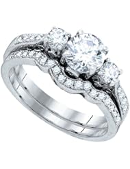 1.15CTW DIAMOND 0.66 CT CENTER ROUND BRIDAL SET