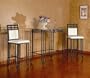 3 Pc Matrix Sandy Black Metal Bar Set (Table & 2 Chairs)