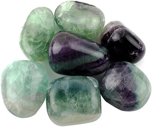 Crystal Allies Materials: 3lb Bulk Tumbled Fluorite Stones from China - Extra Large ~2" Polished Natural Crystals for Reiki Crystal Healing *Wholesale Lot*