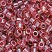 Miyuki Delica Seed Beads 11/0 Light Cranberry Lined Topaz Luster DB062 7.2 Grams
