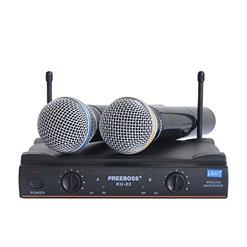 Buy Cheap Freeboss Ku22 2 Way UHF Wireless Microphone with 2 Handhelds