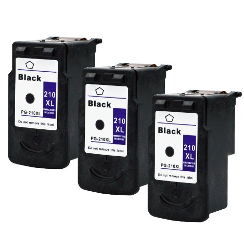 E-Z Ink (TM) Remanufactured Black Ink Cartridge Replacement for Canon PG-210XL (3 Black) 3 Pack