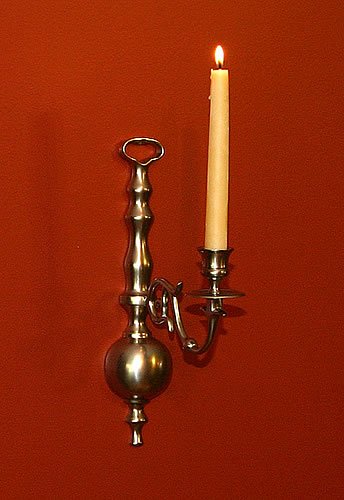 One Arm Bulb Sconce Pewter