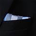 Shlax&Wing Stripes Blue Grey Handkerchieves Mens Neckties Hanky Pocket Square