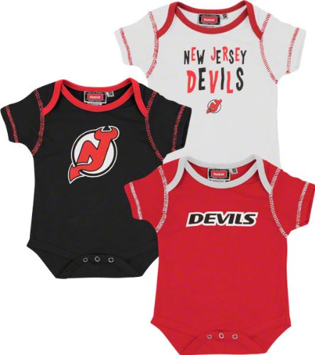 NHL Infant New Jersey Devils Team Color 3Pc Creeper Set - R52Njckk (Multi, 18 Months)