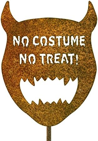 No Costume No Treat Steel Yard and Garden Sign