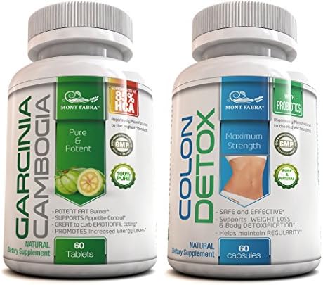 ** 3,000 MG 85% HCA 60 Caps MONT FABRA GARCINIA CAMBOGIA ** NO CALCIUM - BUY 2 GET 1 FREE COMBO PACK ** 180 Tablets = 3 BOTTLES: 2 GARCINIA CAMBOGIA + 1 FREE COLON DETOX 60 Caps. each ** COMPLETE WEIGHT LOSS PROGRAM ** MAXIMUM WEIGHT LOSS w/LESS EFFORT ** ZERO Artificial Ingredients ** $ BACK GUARANTEE - 45 DAYS RETURN ** FAST SHIPPING AVAILABLE **