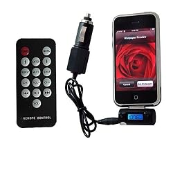 All Channel FM Transmitter w/ Car Charger for iPod / iPhone 3G / iPhone 3Gs 16GB / 32GB , Black