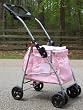 Designer Dog Stroller - Pink Pet Stroller - Quick Release Fold Down Frame