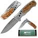Silver Folding Knife w/ Wood handle 7.875 inch (fls)