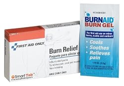 First Aid Only Burn Relief Packs, 3.5 Gram, 6-Count Boxes (Pack of 4)