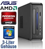 Produkt-Bild: KCSmicro 3-Liter-PC [184536] Mini-PC | AMD Zacate E350 Dualcore 2x 1.6GHz | 8GB DDR3-1333 | 1000GB | Combo: Bluray-Leser+DVD-Brenner | AMD Radeon HD6310 mit DVI-Ausgang (FullHD bis 1080p, DirectX11-f&auml;hig) | spielt alle g&auml;ngigen Video/Audio/Bildformate | HD-Sound | GigabitLAN | Energiespar-PC - nur 30W Verbrauch