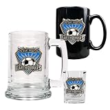 San Jose Earthquakes Soccer 15oz Tankard, 15oz Ceramic Mug & 2oz Shot Glass Set - Primary Team Logo MAJOR-LEAGUE-SOCCER Soccer