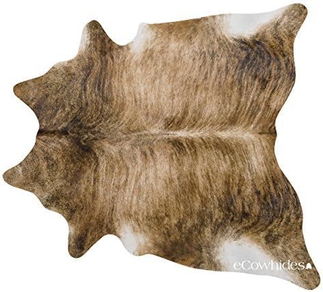 Brindle Brazilian Cowhide Rug Cow Hide Skin Leather Area Rug: XXL by made in Brazil