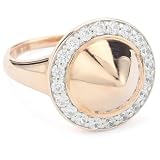Nicky Hilton Silver With 18k Gold Wash Domed S